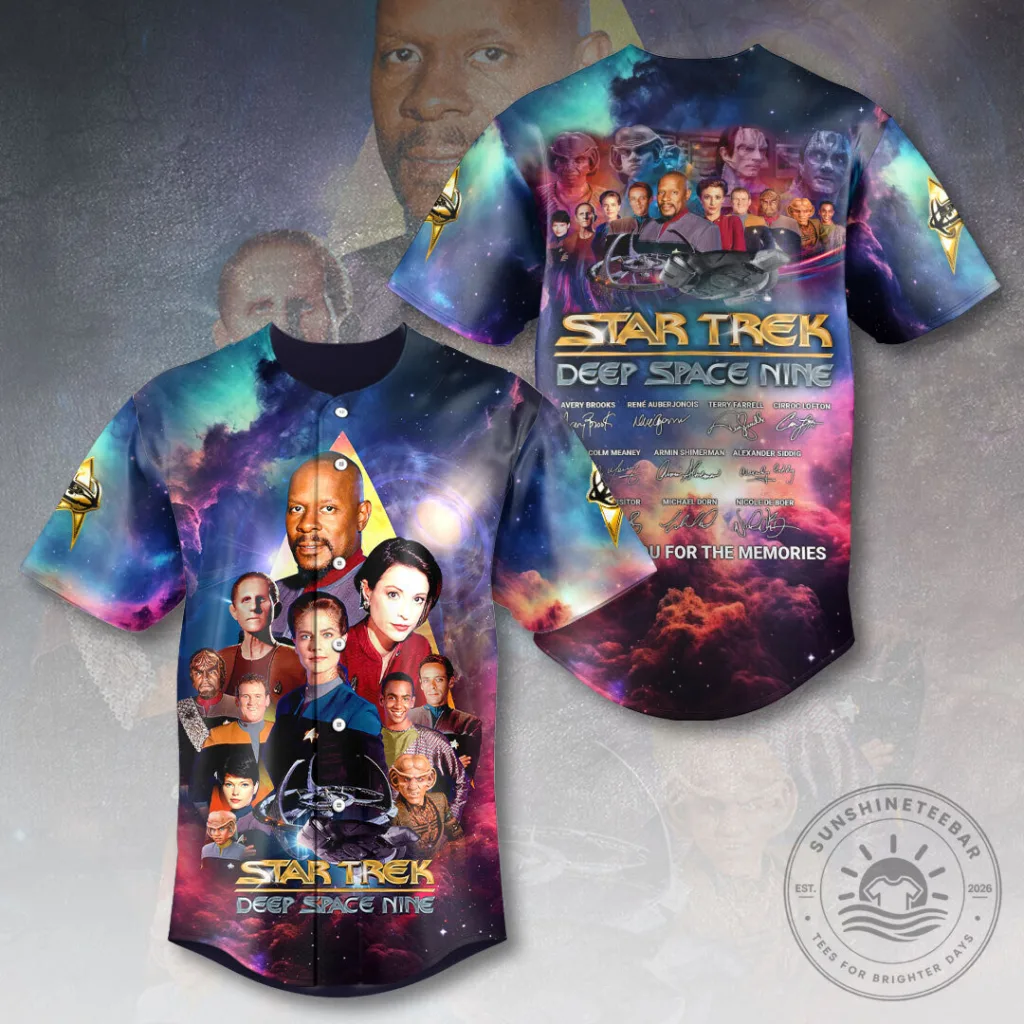 Star Trek Deep Space Nine Baseball Jersey with Signatures 42 Star Trek Deep Space Nine Baseball Jersey with Signatures