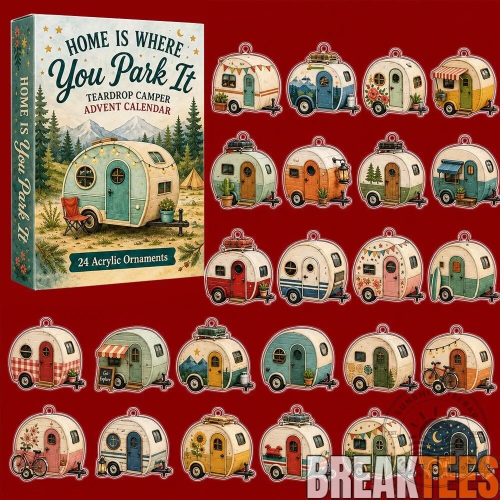 Teardrop Camper Trailer Advent Calendar 2026 for Camping and Travel Lovers