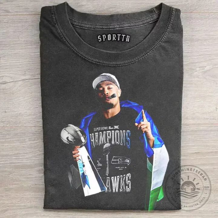 Jaxon Smith-Njigba Seattle Seahawks Super Bowl Champions T-Shirt