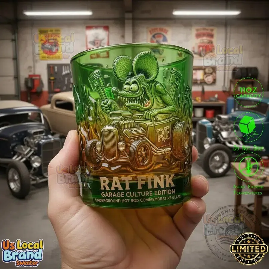 Rat Fink Garage Culture Edition Underground Hot Rod Commemorative Drinking Glass