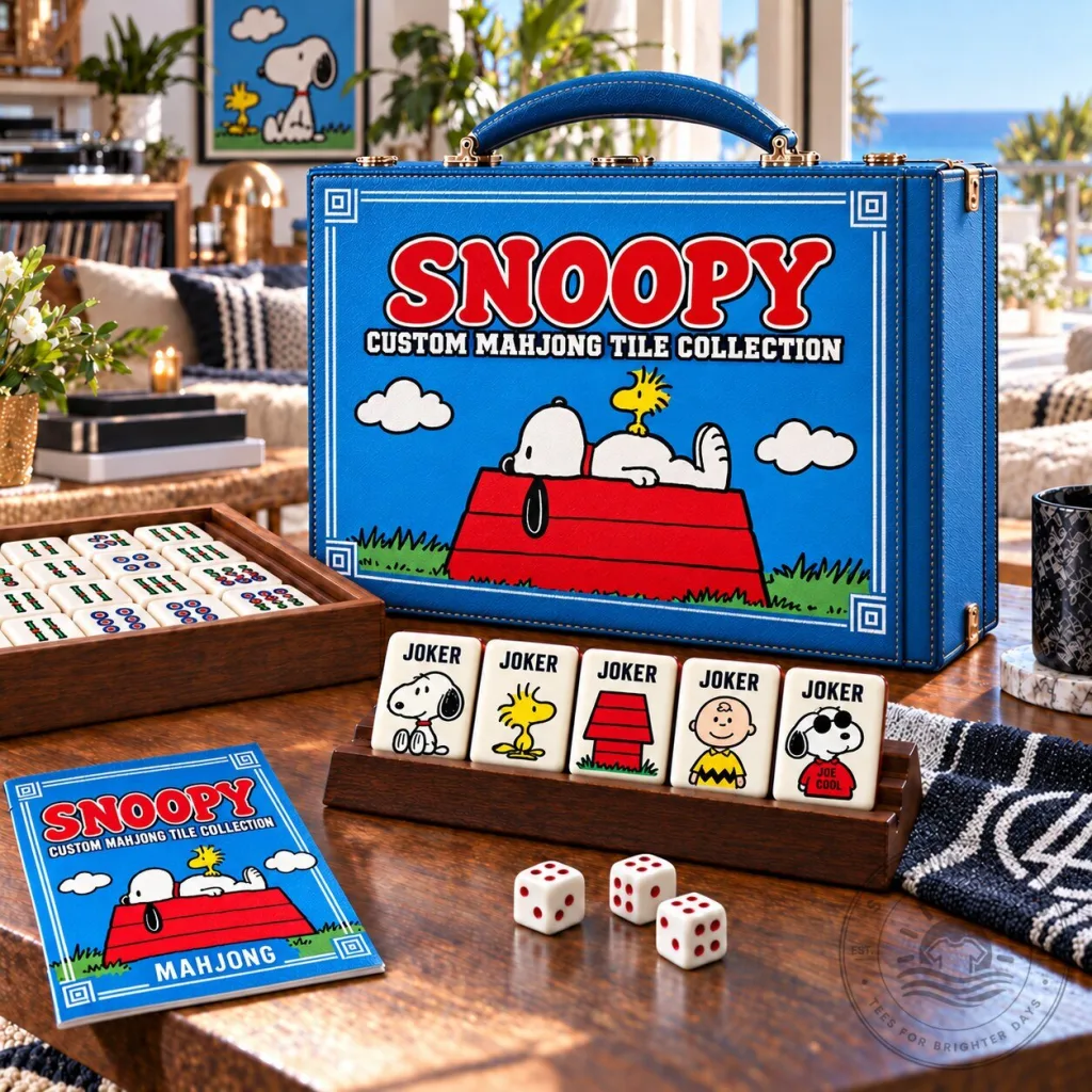 Snoopy Custom Mahjong Tile Collection Game Set Snoopy Custom Mahjong Tile Collection Game Set