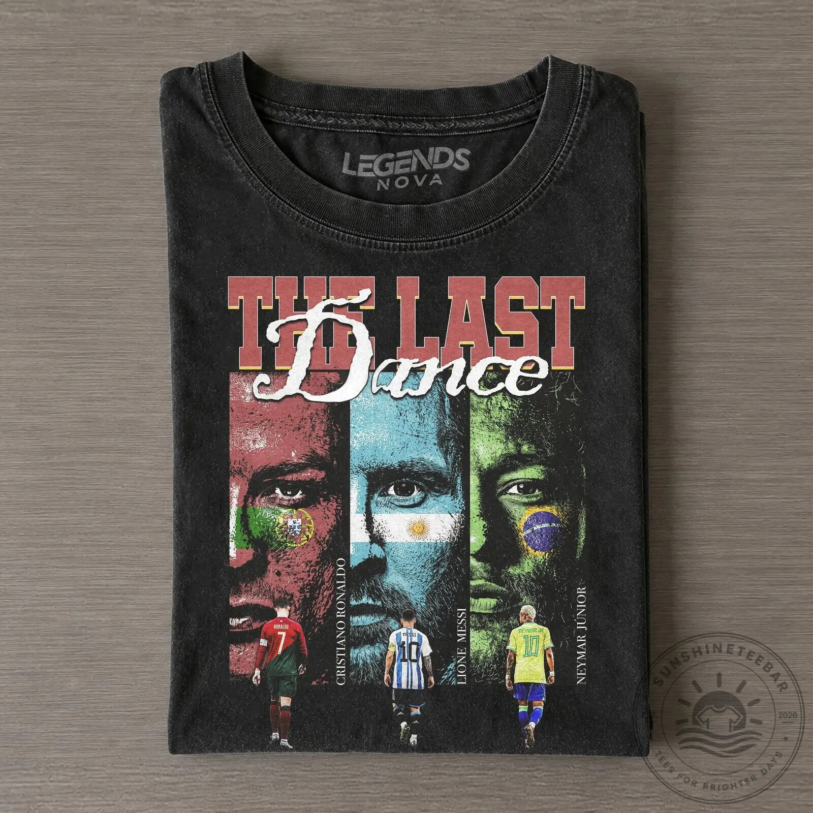 Football T-Shirt: The Last Dance featuring Cristiano Ronaldo, Lionel Messi, and Neymar 2 Football T-Shirt: The Last Dance featuring Cristiano Ronaldo, Lionel Messi, and Neymar