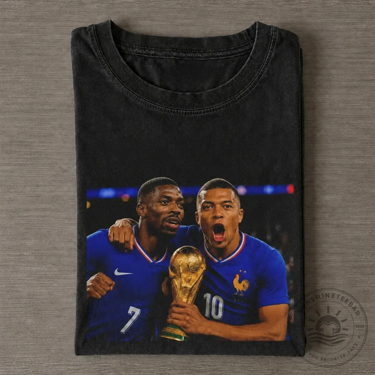 Ousmane Dembélé and Kylian Mbappé France Football World Cup Champions T-Shirt
