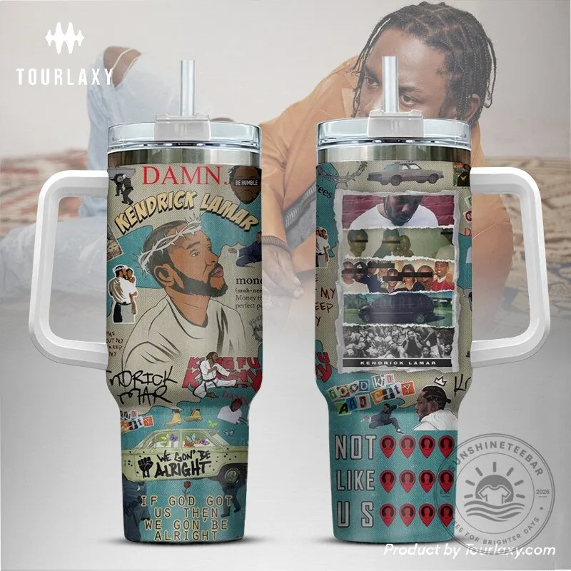 Kendrick Lamar Not Like Us Music Album Art Insulated Tumbler with Handle