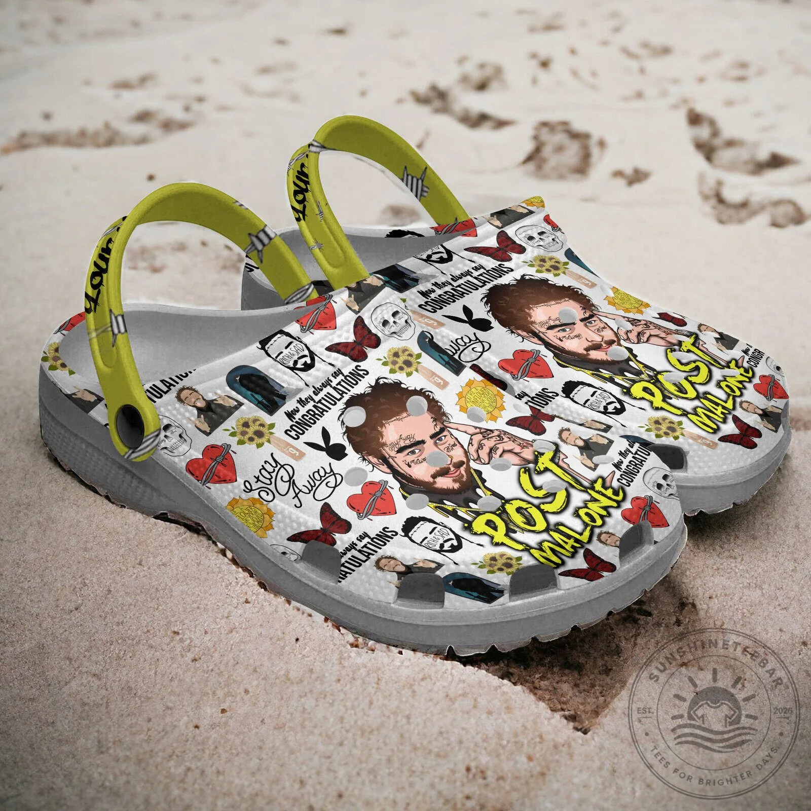 Post Malone Music Fan Art White Custom Name Crocs Clogs 10 Post Malone Music Fan Art White Custom Name Crocs Clogs