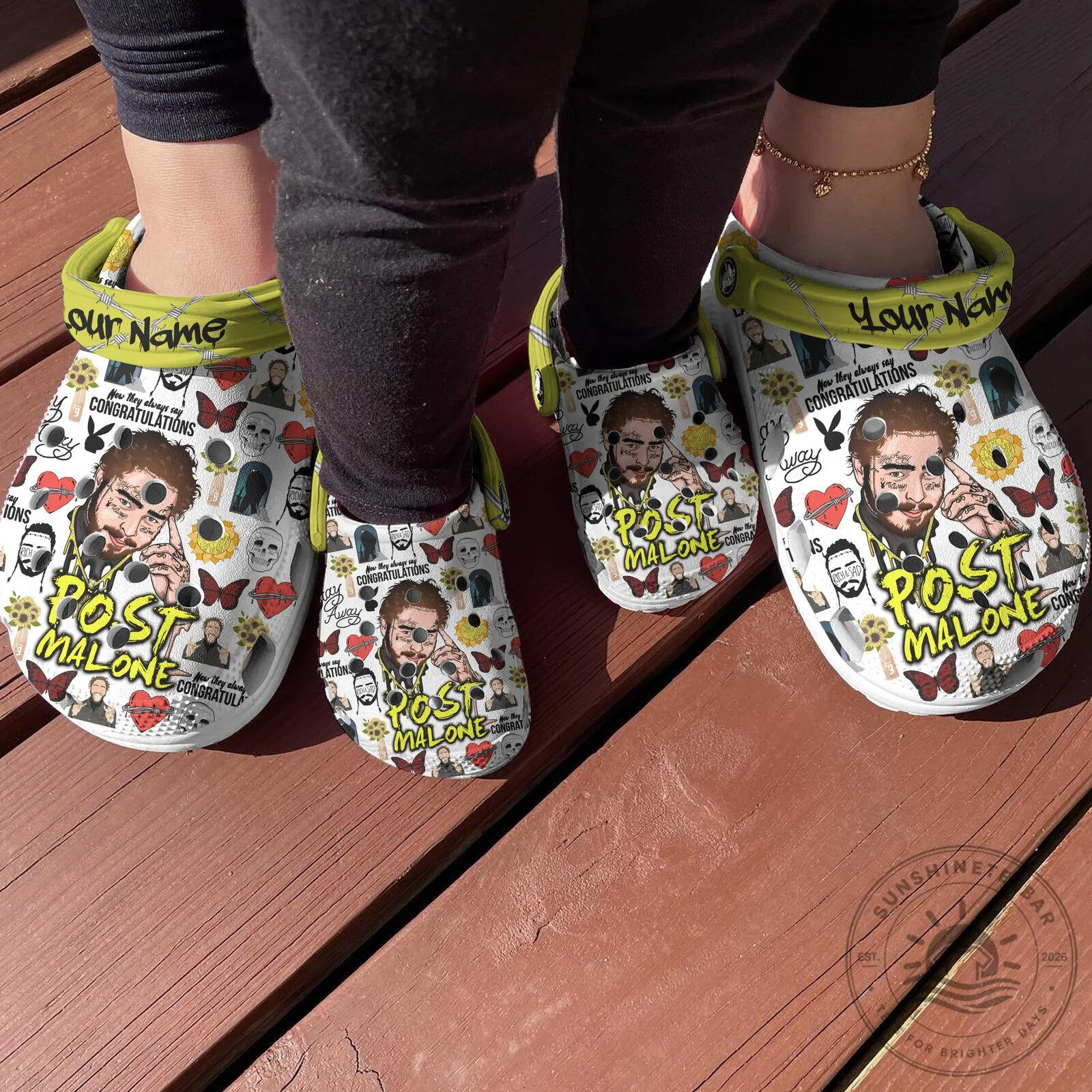 Post Malone Music Fan Art White Custom Name Crocs Clogs 11 Post Malone Music Fan Art White Custom Name Crocs Clogs