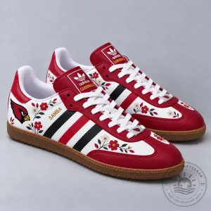 Arizona Cardinals Football Team Floral Print Adidas Samba Shoes