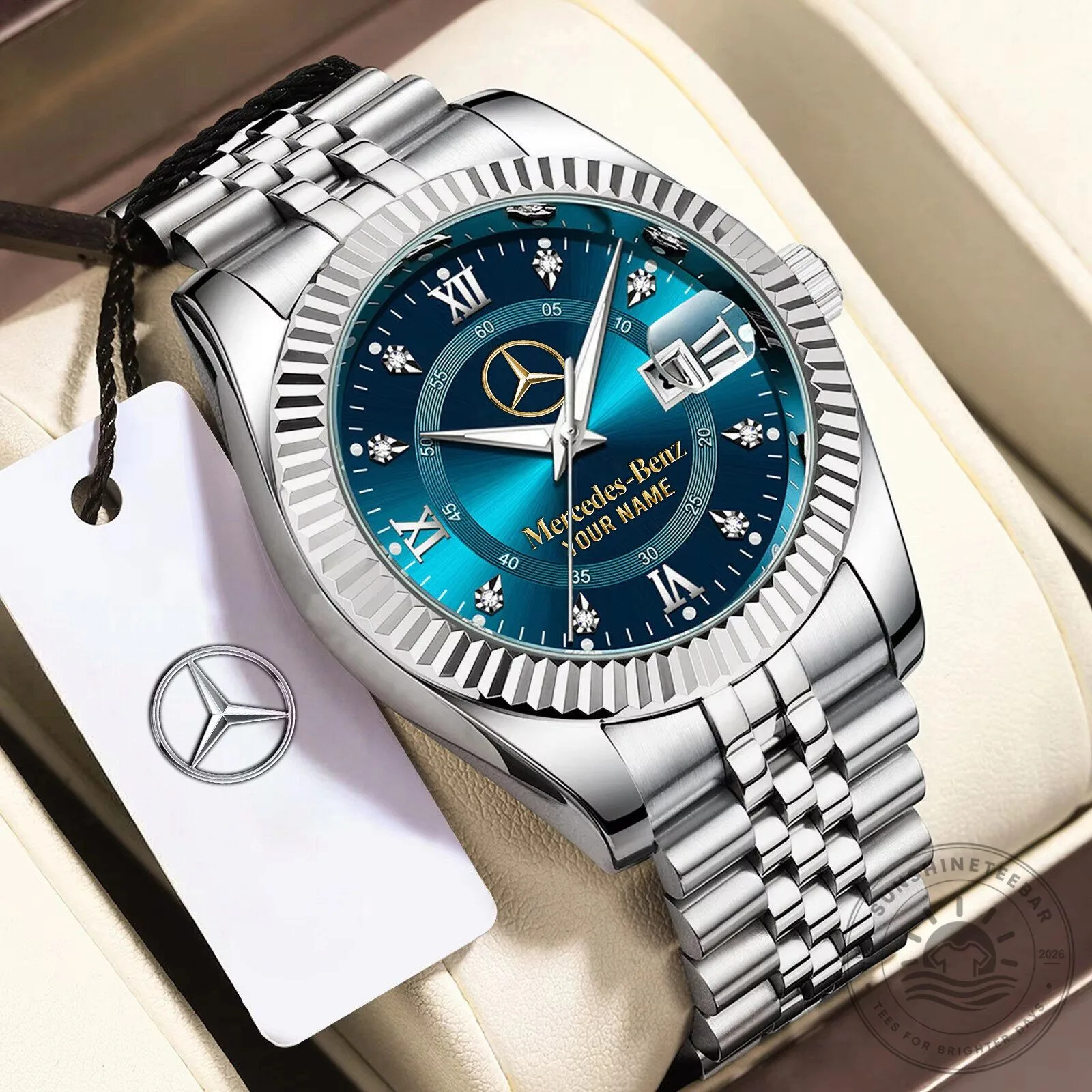 Elegant Gold and Silver Watch with Custom Name from Mercedes-Benz 11 Elegant Gold and Silver Watch with Custom Name from Mercedes-Benz