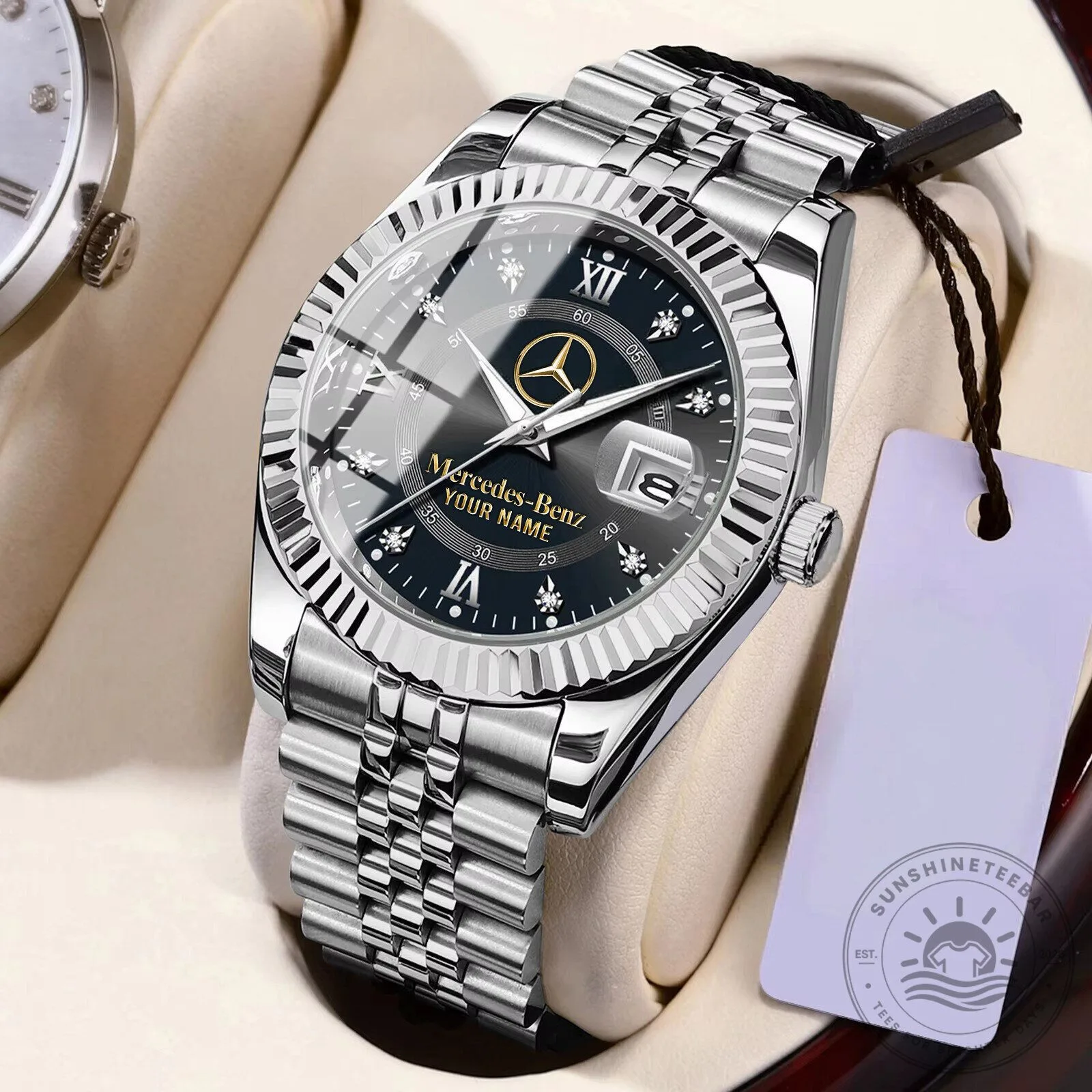 Elegant Gold and Silver Watch with Custom Name from Mercedes-Benz 13 Elegant Gold and Silver Watch with Custom Name from Mercedes-Benz
