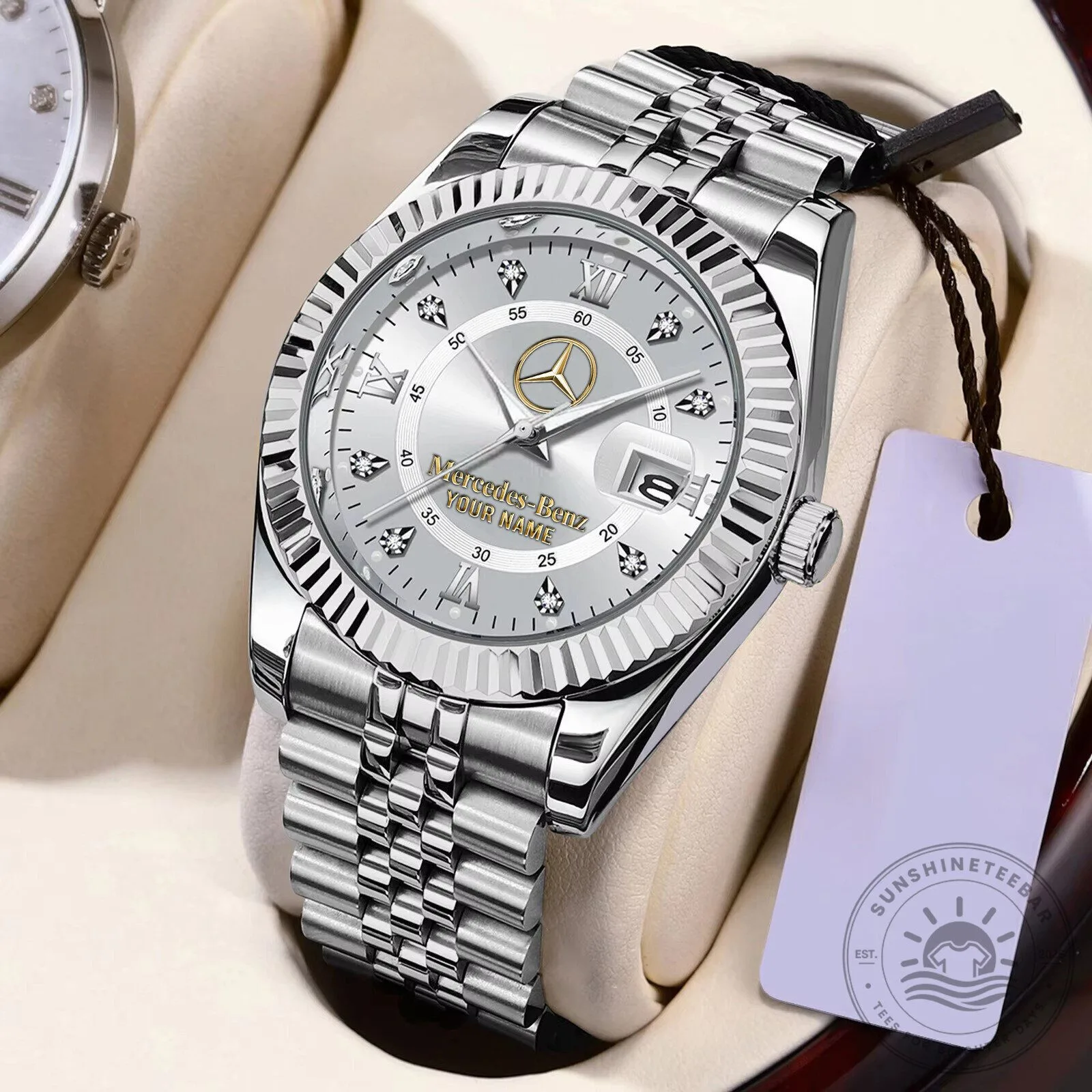 Elegant Gold and Silver Watch with Custom Name from Mercedes-Benz 15 Elegant Gold and Silver Watch with Custom Name from Mercedes-Benz