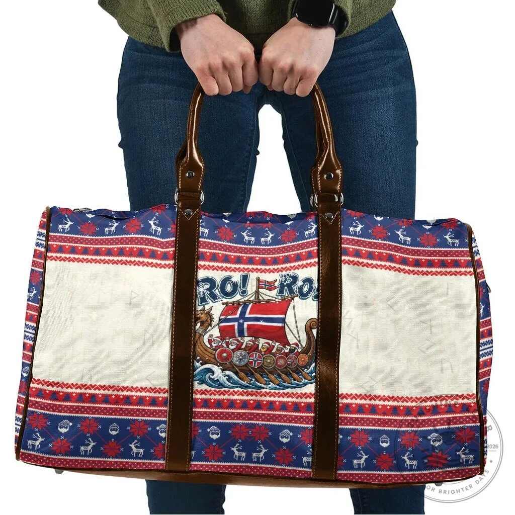 Norway Christmas Viking Ship Ro Ro Holiday Travel Bag