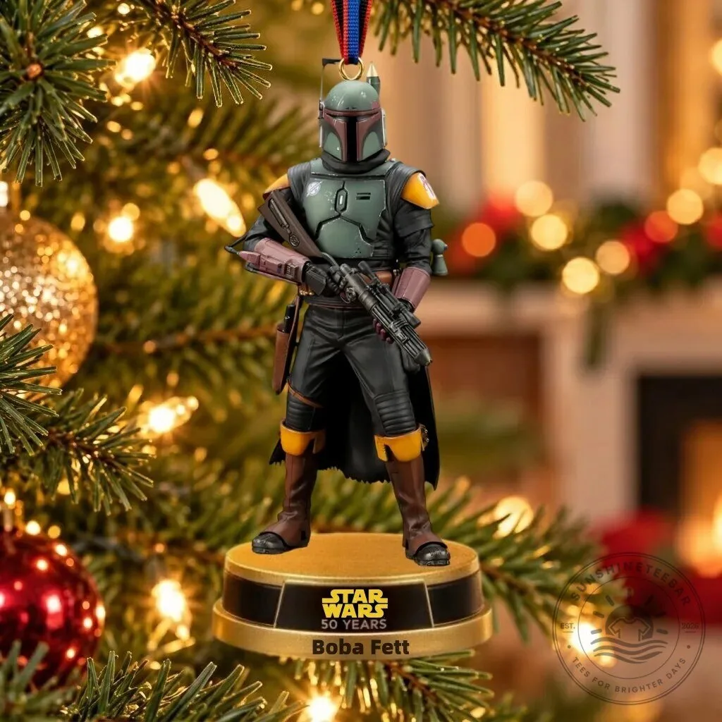 Star Wars Boba Fett 50th Anniversary Christmas Tree Ornament