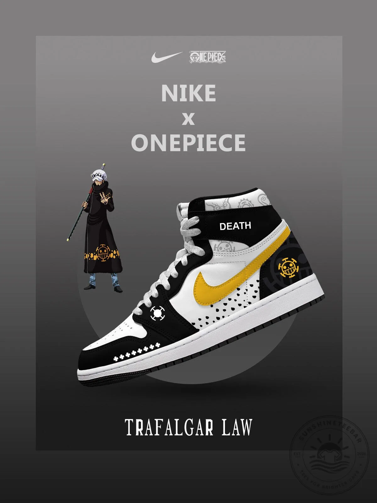 Trafalgar Law One Piece Anime High Top Sneakers