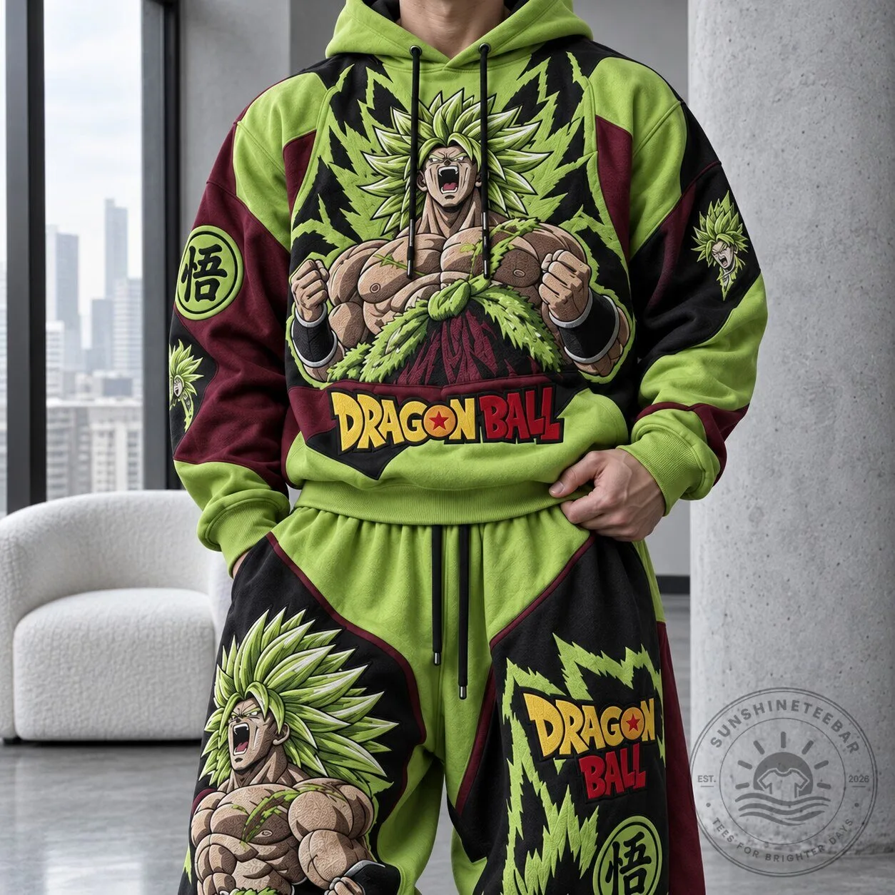 Dragon Ball Z Broly Super Saiyan Legendary Anime Green Hoodie