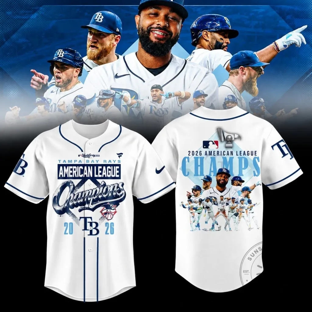 2026 American League Champions Jersey for Tampa Bay Rays Baseball 2026 American League Champions Jersey for Tampa Bay Rays Baseball