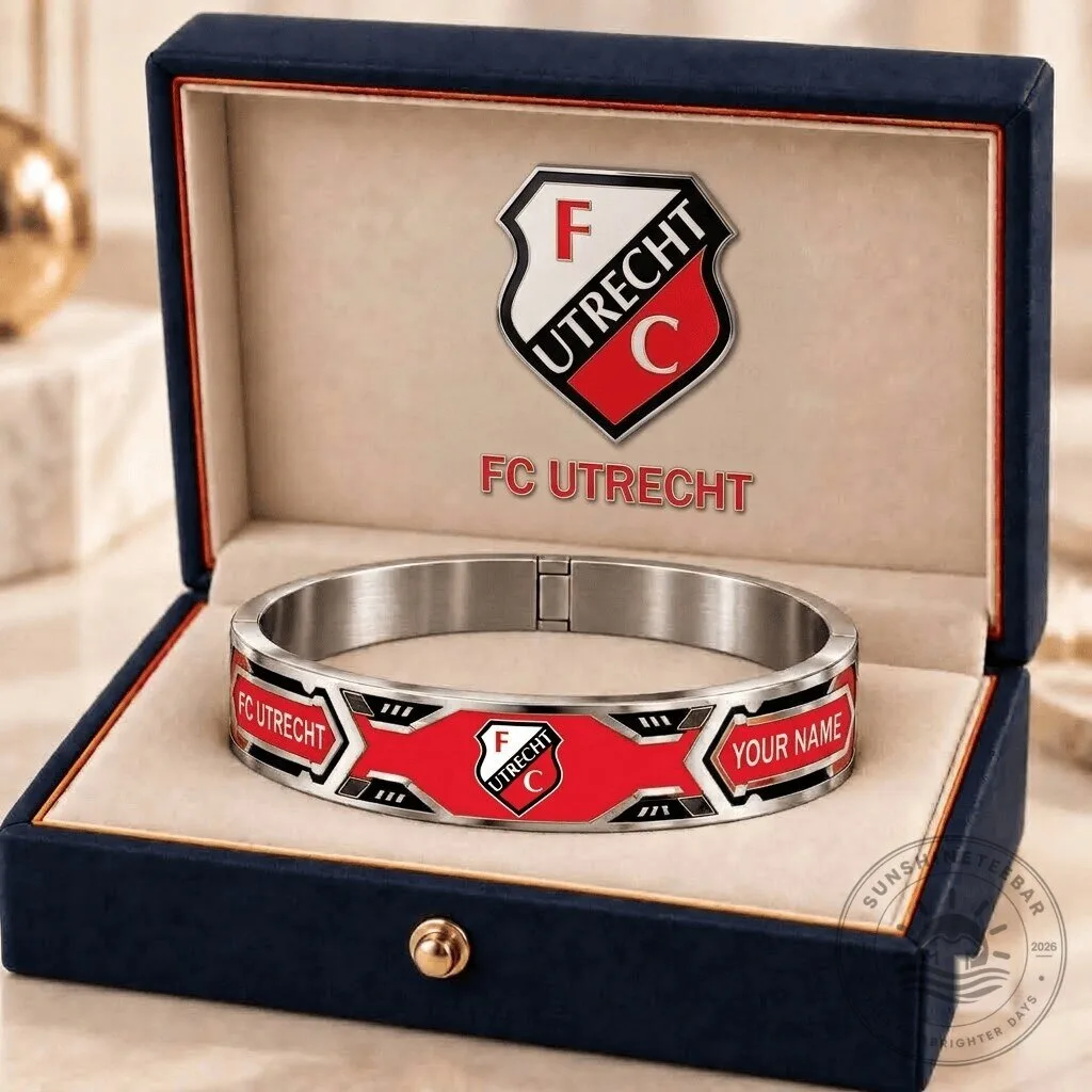 FC Utrecht Eredivisie Personalized Stainless Steel Bracelet