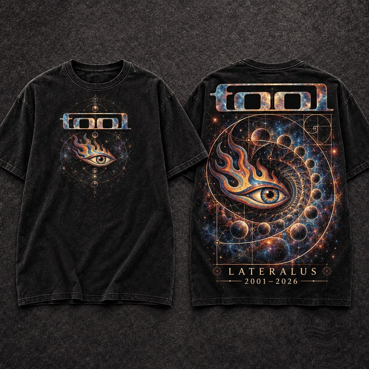 Tool Band Lateralus Album Fibonacci Flame Spiral T-Shirt