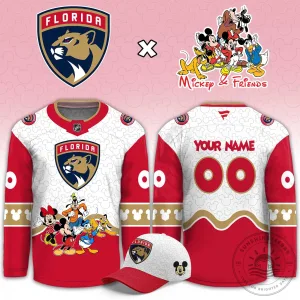 Florida Panthers Mickey and Friends Night Custom Hockey Jersey