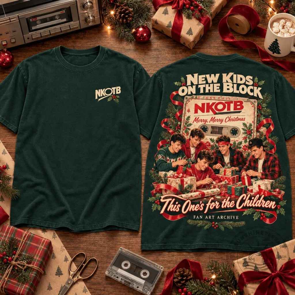 New Kids On The Block Merry Christmas Cassette Premium Graphic T-Shirt