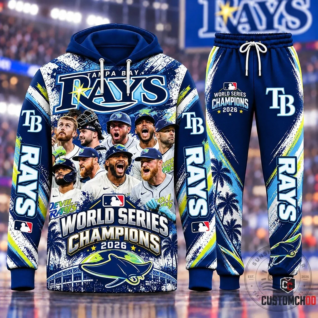 Tampa Bay Rays World Series Champions 2026 Baseball Team Hoodie
